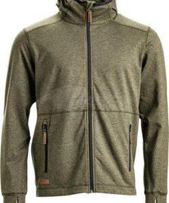 Forro polar de hombre con cremallera y capucha, color verde oliva, XS