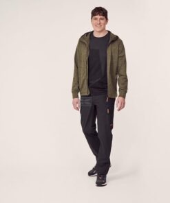 Forro polar de hombre con cremallera y capucha, color verde oliva, XL