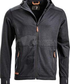 Forro polar de hombre con cremallera y capucha, color antracita, S