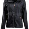 Cárdigan polar con cremaller y capucha de mujer, color carbón, 2XL