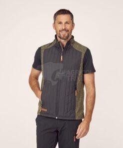 Chaleco polar / híbrido de hombre, color verde oliva, 2XS