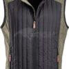 Chaleco polar / híbrido de hombre, color verde oliva, L