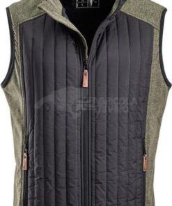 Chaleco polar / híbrido de hombre, color verde oliva, S