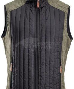 Chaleco polar / híbrido de hombre, color verde oliva, S 17 Chaleco polar / híbrido de hombre, color verde oliva, S