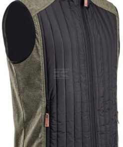 Chaleco polar / híbrido de hombre, color verde oliva, 4XL