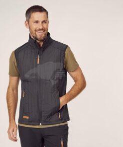 Chaleco polar / híbrido de hombre, color carbón, 2XS