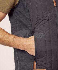 Chaleco polar / híbrido de hombre, color carbón, 4XL