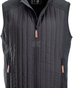 Chaleco polar / híbrido de hombre, color carbón, S