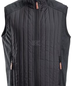 Chaleco polar / híbrido de hombre, color carbón, S