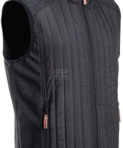 Chaleco polar / híbrido de hombre, color carbón, S