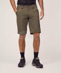 Shorts, hombre, L, extensibles activos, oliva