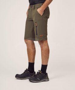 Shorts, hombre, M, extensibles activos, oliva