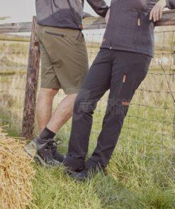 Shorts, hombre, M, extensibles activos, oliva