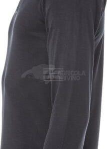 Camisa de cuello alto de lana merino con 1/4 de cremallera, talla 3XL