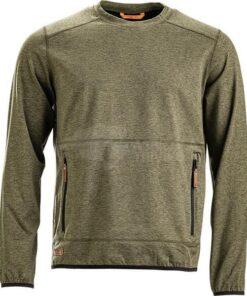 Forro polar, cuello cerrado, color verde oliva, XS