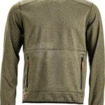 Forro polar, cuello cerrado, color verde oliva, XL