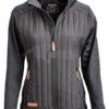 Chaqueta polar / híbrido de mujer, color carbón, XS
