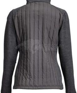 Chaqueta polar / híbrido de mujer, color carbón, L