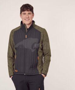 Chaqueta polar / híbrido de hombre, color verde oliva, 2XL 40 Chaqueta polar / híbrido de hombre, color verde oliva, 3XL