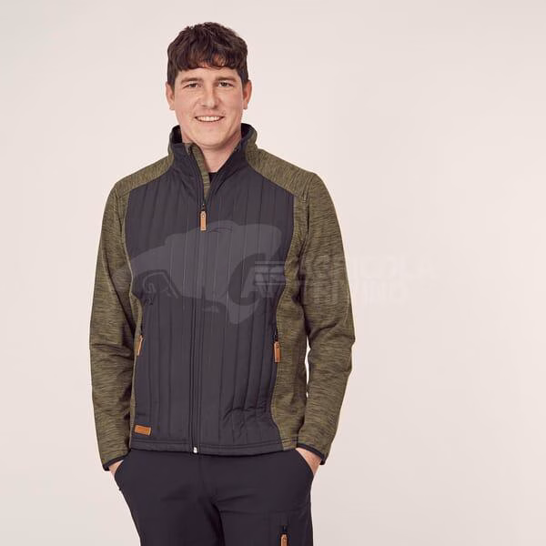 Chaqueta polar / híbrido de hombre, color verde oliva, 2XL 2 Chaqueta polar / híbrido de hombre, color verde oliva, 2XL
