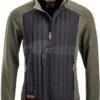 Chaqueta polar / híbrido de hombre, color verde oliva, XS