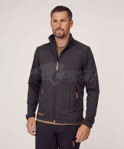 Chaqueta polar / híbrido de hombre, color carbón, 2XL