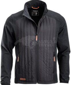 Chaqueta polar / híbrido de hombre, color carbón, 3XL