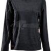 Camiseta polar de mujer, cuello cerrado, color carbón, M
