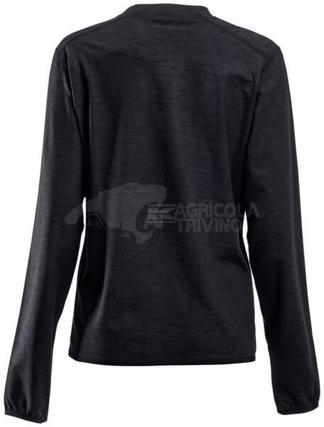 Camiseta polar de mujer, cuello cerrado, color carbón, M 9 Camiseta polar de mujer, cuello cerrado, color carbón, XS