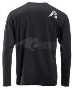 Camiseta de hombre de manga larga, color negro, L