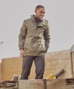 Chaqueta Shell para hombre, color oliva, 5XL