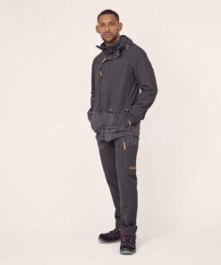 Chaqueta Shell para hombre, color carbón, 4XL