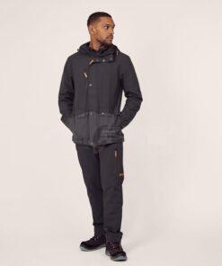 Chaqueta Shell para hombre, color carbón, 4XL