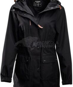 Chaqueta Shell para mujer, color carbón, M