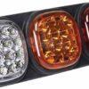 Luz trasera LED, rectangular, 12/24V, blanca/ámbar/roja, atornillable, Britax 5 Rear light LED, rectangular, 12/24V, white/amber/red, bolt on, Britax