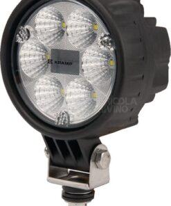 Luz de trabajo LED, 24 W, 1500 lm, redonda, 10-30 V, Ø117 mm, enchufe Deutsch, proyector, 6 LED, Kramp