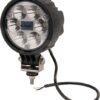 Luz de trabajo LED 29 W, 2500 lm, redonda, 10-30 V, Ø 117mm, haz concentrado, 6 LED, Kramp 12 Luz de trabajo LED 29 W, 2500 lm, redonda, 10-30 V, Ø 117mm, haz concentrado, 6 LED, Kramp
