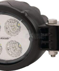 Luz de trabajo LED, 18 W, 1500 lm, redonda, 10-30 V, Ø117 mm, enchufe Deutsch, proyector 4 LED, Kramp