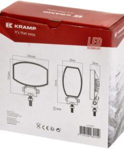 Luz de trabajo LED, 15 W, 1900 lm, oval, 10-30 V, 120 x 38 x 80 mm, proyector, 10 LED, Kramp