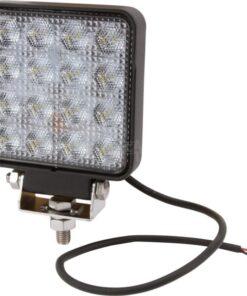 Faro de trabajo LED, 25W, 3040lm, cuadrado, 10/30V, 108x48x108 mm, proyector, 16 LEDs, Kramp