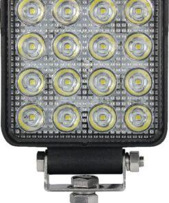 Luz de trabajo LED, 25 W, 3040 lm, cuadrada, 10-30 V, 108 x 48 x 108 mm,  haz concentrado, 16 LED, Kramp