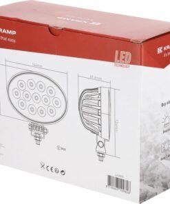 Faro de trabajo LED, 39W, 3510lm, ovalada, 10/30V, 144x69,4x98 mm, proyector, 13 LEDs, Kramp