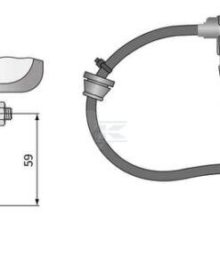Adaptador de abrazadera para tubo con conector alemán