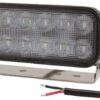 Luz de trabajo LED, 54W, 3960 lm, rectangular, 10/30V, 180 x 55 x 38 mm, proyector, Kramp