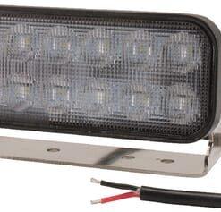 Luz de trabajo LED, 54W, 3960 lm, rectangular, 10/30V, 180 x 55 x 38 mm, proyector, Kramp