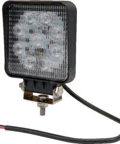 Luz de trabajo LED 27 W, 2376 lm, cuadrada, 10-30 V, 109 x 41 x 109 mm, proyector, Kramp