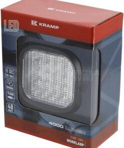 Luz de trabajo LED 48 W, 4000 lm, cuadrado, 10-30 V, 123 x 81 x 123 mm, proyector, Kramp