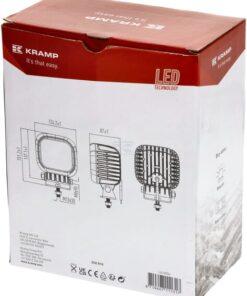 Luz de trabajo LED 48 W, 4000 lm, cuadrado, 10-30 V, 123 x 81 x 123 mm, haz concentrado, Kramp 14 Luz de trabajo LED 48 W, 4000 lm, cuadrado, 10-30 V, 123 x 81 x 123 mm, haz concentrado, Kramp