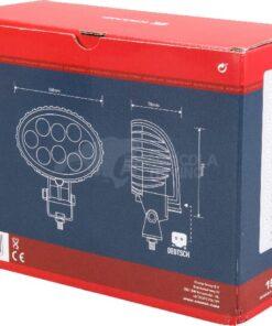 Luz de trabajo LED, 24 W, 1920 lm, oval, 10-30 V, blanca, 140 x 70 x 70 mm, enchufe Deutsch, proyector, 8 LED, Kramp 13 Luz de trabajo LED, 24 W, 1920 lm, oval, 10-30 V, blanca, 140 x 70 x 70 mm, enchufe Deutsch, proyector, 8 LED, Kramp