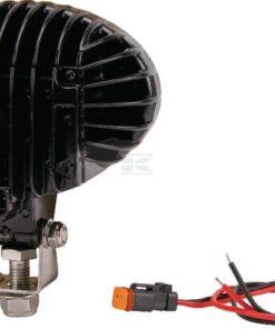 Luz de trabajo LED, 24 W, 1920 lm, oval, 10-30 V, blanca, 140 x 70 x 70 mm, enchufe Deutsch, proyector, 8 LED, Kramp 15 Luz de trabajo LED, 24 W, 1920 lm, oval, 10-30 V, blanca, 140 x 70 x 70 mm, enchufe Deutsch, proyector, 8 LED, Kramp